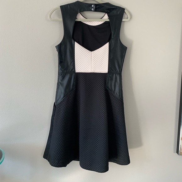 Rachel Roy Fun Flirty Leather Like Dress. Perfect for Social Events!! - Picture 3 of 3